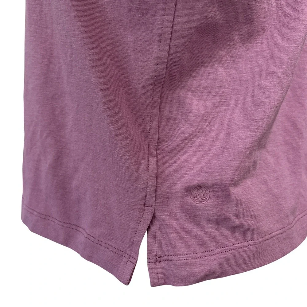 Lululemon Women's Medium Love Crew Tee Shirt Purple Boxy Oversized Preppy